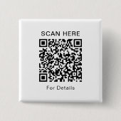 Aanpasbare QR-code vierkante knop voor elk doel Button 5,1 Cm (Voorkant)