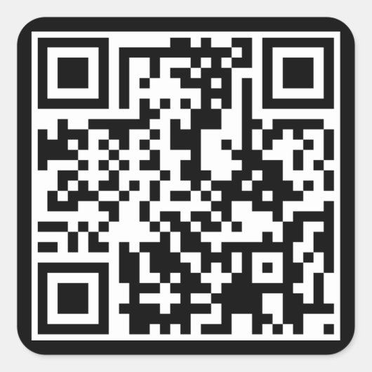 aanpasbare QR-code Vierkante Sticker (Voorkant)