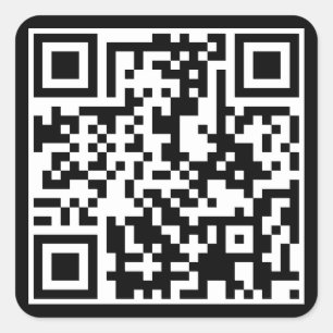 aanpasbare QR-code Vierkante Sticker