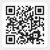 aanpasbare QR-code Vierkante Sticker (Voorkant)