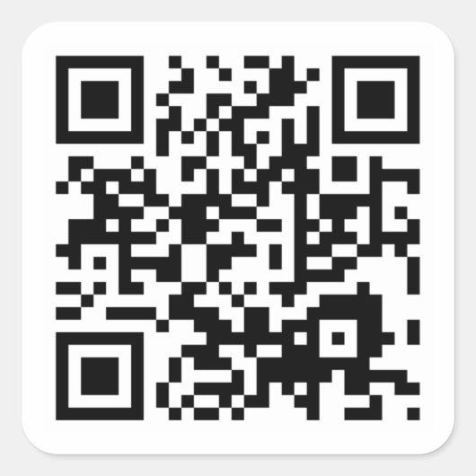 aanpasbare QR-code Vierkante Sticker (Voorkant)