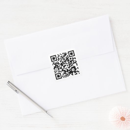aanpasbare QR-code Vierkante Sticker (Envelop)