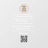 Aanpasbare QR-code vinyl / op afspraak Busine Raamsticker (Vel)