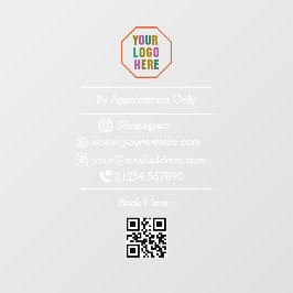 Aanpasbare QR-code vinyl / op afspraak Busine Raamsticker