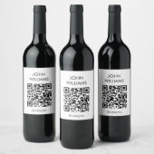 Aanpasbare QR-code voor openingsmoment bedrijfsexp Wijn Etiket (Flessen)