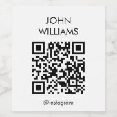 Aanpasbare QR-code voor openingsmoment bedrijfsexp Wijn Etiket (Enkel label)