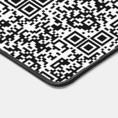 Aanpasbare QR-code Zwart & Wit Abstract Nerd Bureaumat (Hoek)