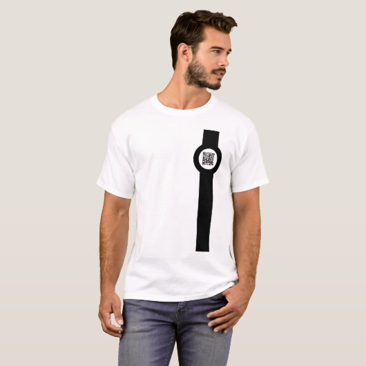 aanpasbare QR-codemagstrip T-shirt (Voorkant volledig)