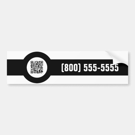 aanpasbare QR-codesmagstripe Bumpersticker (Voorkant)
