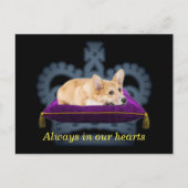 Aanpasbare Queen corgi kussen kroon Ansichtkaart Briefkaart (Voorkant)