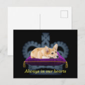 Aanpasbare Queen corgi kussen kroon briefkaart (Voorkant / Achterkant)
