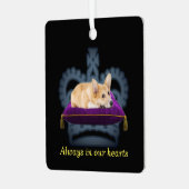 Aanpasbare Queen corgi kussen kroon Metalen Ornament (Voorkant links)