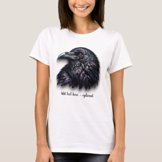Aanpasbare Raven Hoofd T-Shirt (Voorkant)