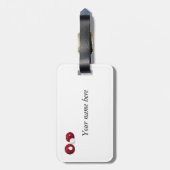 Aanpasbare Red Lawn Bowls Bagagelabel (Achterkant verticaal)