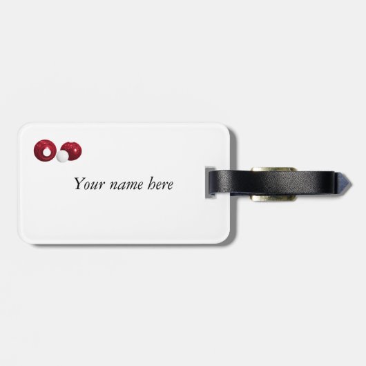 Aanpasbare Red Lawn Bowls Bagagelabel (Achterkant horizontaal)