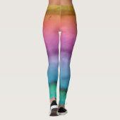 Aanpasbare Regenboog Gestreepte Leggings (Achterkant)