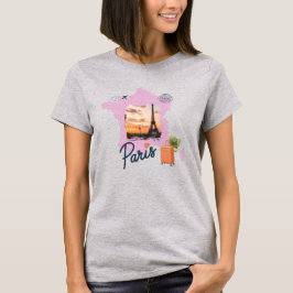 Aanpasbare Reis Thema Paris T-shirt