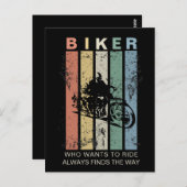 Aanpasbare  Retro Distressed Biker Briefkaart (Voorkant / Achterkant)