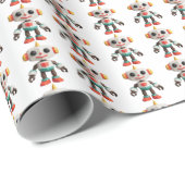 Aanpasbare Robot Kinderen Cadeaupapier (Rol Hoek)