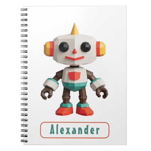 Aanpasbare Robot Kinderen Notitieboek (Voorkant)