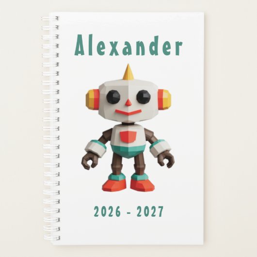 Aanpasbare Robot Kinderen Planner (Voorkant)