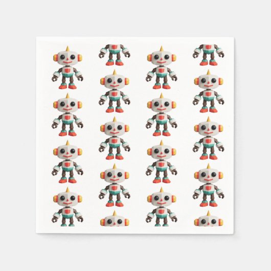 Aanpasbare Robot Kinderen Servet (Voorkant)