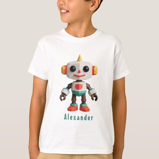Aanpasbare Robot Kinderen T-shirt (Voorkant)