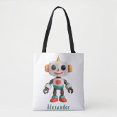Aanpasbare Robot Kinderen Tote Bag (Voorkant)
