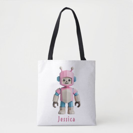 Aanpasbare Robot Kinderen Tote Bag (Voorkant)