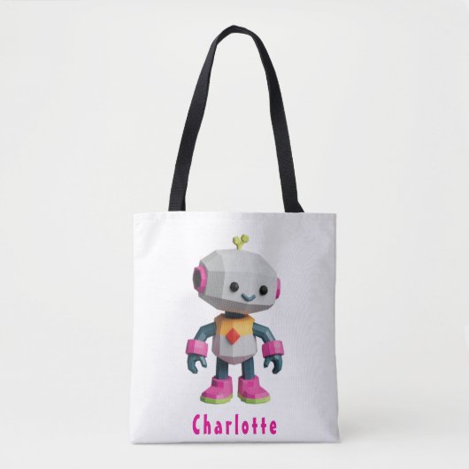 Aanpasbare Robot Kinderen Tote Bag (Voorkant)