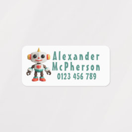 Aanpasbare Robot Kinderkleding Labels