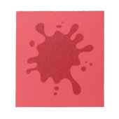Aanpasbare Rode Inktspat Notitieblok (Voorkant)
