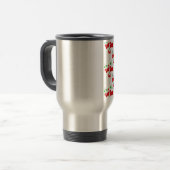 Aanpasbare rode kersenpatroon accessoires LeahG Reisbeker (Voorkant links)