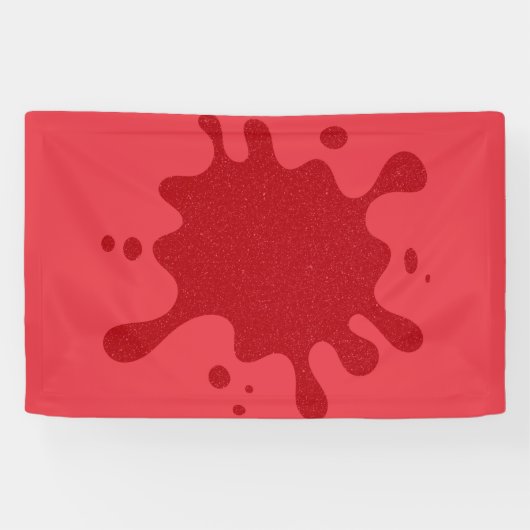 Aanpasbare Rode op Tomaat Rood Spat Banner (Horizontaal)