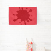 Aanpasbare Rode op Tomaat Rood Spat Banner (Insitu)