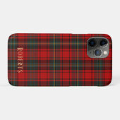Aanpasbare rode Schotse tartan telefoonhoes Case-Mate iPhone Case (Achterkant (horizontaal))