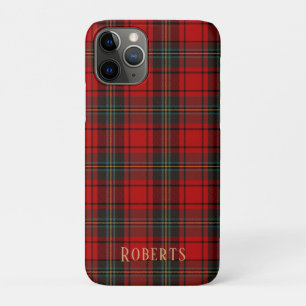 Aanpasbare rode Schotse tartan telefoonhoes Case-Mate iPhone Case