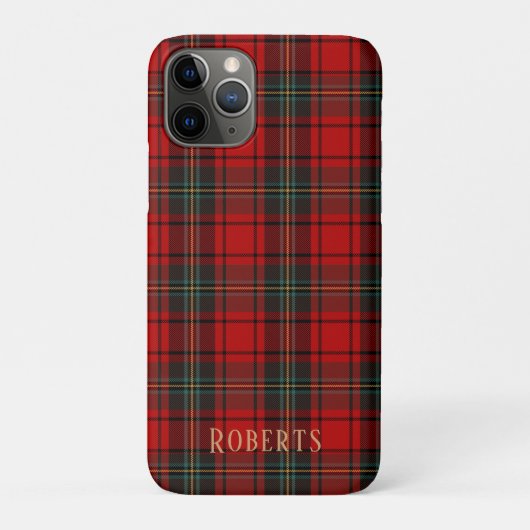 Aanpasbare rode Schotse tartan telefoonhoes Case-Mate iPhone Case (Achterkant)