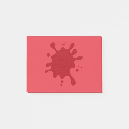 Aanpasbare Rode Spat Nota Plakbriefjes Post-it® Notes (Voorkant)