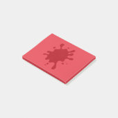 Aanpasbare Rode Spat Nota Plakbriefjes Post-it® Notes (Schuin)