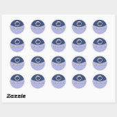 Aanpasbare Ronde Kindernaamsticker Sticker (Vel)