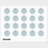 Aanpasbare Ronde Naam Kindersticker – Teddydbeer Sticker (Vel)