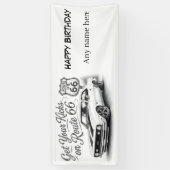 Aanpasbare Route 66 Banner (Verticaal)