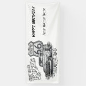 Aanpasbare Route 66 Banner (Verticaal)