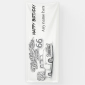 Aanpasbare Route 66 Banner (Verticaal)