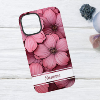 Aanpasbare Roze Bloesem Bloem iPhone 12 Hoesje iPhone 12 Mini Hoesje