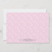Aanpasbare Roze Cupcake Baby Spetter Uitnodiging (Achterkant)