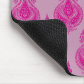 Aanpasbare roze paisley-naam muismat (Hoek)