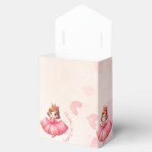 Aanpasbare roze prinses bedankdoosjes (Geopend)