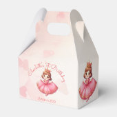 Aanpasbare roze prinses bedankdoosjes (Achterkant)